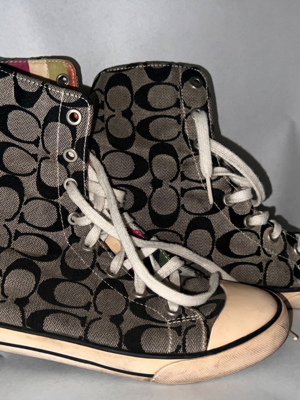 Coach logo high tops sneakers size 7.5 - Picture 12 of 13